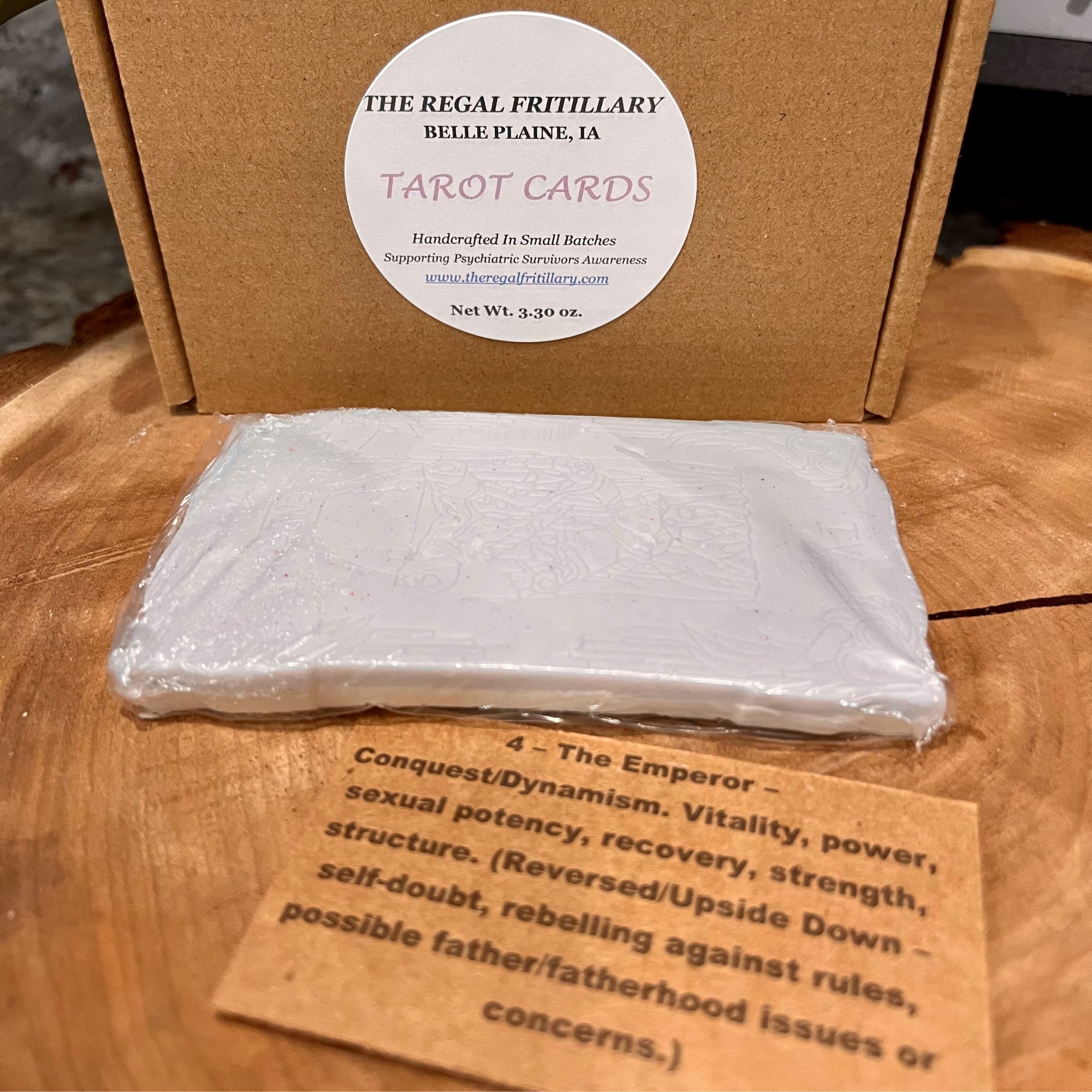 Tarot Card Soap The Regal Fritillary LLC 806 12th St. Belle Plaine